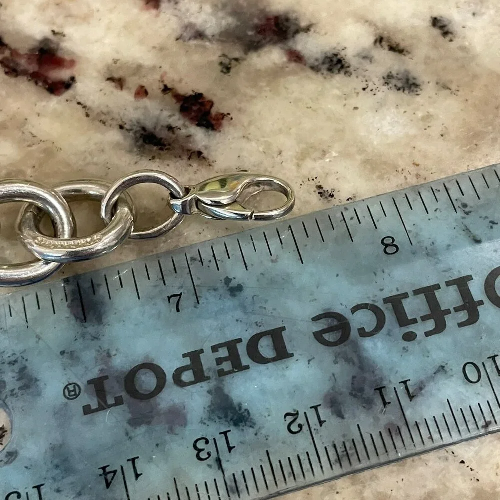 Tiffany & Co Authentic Chunky Large Link Rubedo Silver Infinity Bracelet 7.5" - Picture 6 of 14